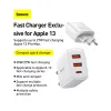 صورة Baseus Compact Quick Charger 2U+C 30W EU 