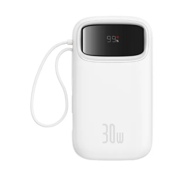 Picture of Baseus QPow 2 Digital Display Fast-Charging Power Bank with 2 Built-in Type-C Cable 20000mAh 30W