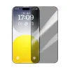 صورة حامي شاشة زجاجي مقوى لحماية الخصوصية من سلسلة Sapphire (مع فلتر مدمج للغبار) لـ iPhone 15 Pro من Baseus