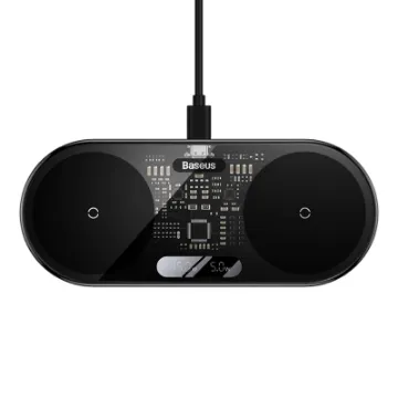 Picture of Baseus Digital LED Display 2 in 1 Wireless Charger 20W Universal