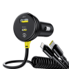 Picture of Baseus Circular Plastic Car Charger (U+C) + (C&L) Cable 60W