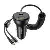 Picture of Baseus Circular Plastic Car Charger (U+C) + (C&L) Cable 60W