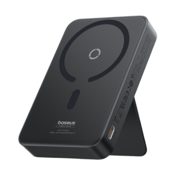 صورة Baseus MagPro 5000mAh Wireless Fast Charging Power Bank PD 20W With Magnetic Stand