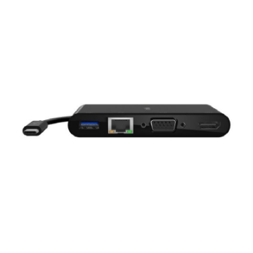 Picture of Belkin USB-C Multimedia Adapter with Ethernet, USB-A 3.0, VGA, and 4K HDMI ports