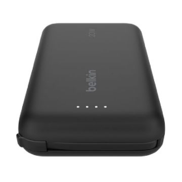 صورة Belkin BoostCharge Power Bank 10K, PD 20W with USB-C Integrated Cable and USB-C port