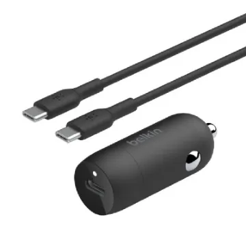 Picture of Belkin BoostCharge USB-C PD Car Charger 30W + 1M USB-C to Lightning Cable