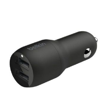Picture of Belkin BoostCharge Dual USB-A Car Charger 24W, 12W power from each port