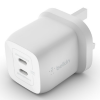 Picture of Belkin 70W 3PORT GAN Wall Charger with Interchangeable Plug Tips (US PLUG + UK&EU PLUG)