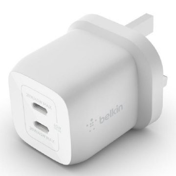 Picture of Belkin 70W 3PORT GAN Wall Charger with Interchangeable Plug Tips (US PLUG + UK&EU PLUG)