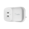 Picture of Belkin 70W 3PORT GAN Wall Charger with Interchangeable Plug Tips (US PLUG + UK&EU PLUG)