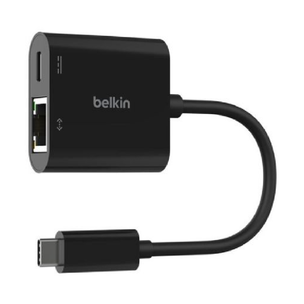 Picture of Belkin USB-C to Ethernet adapter with Power Delivery up to 100W