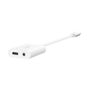 Picture of Belkin RockStar 3.5mm Audio + USB-C Charge Adapter, supports fast charging up to 60W PD