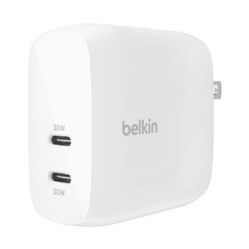 صورة Belkin BoostCharge Dual 30W USB-C PD Wall Charger 60W