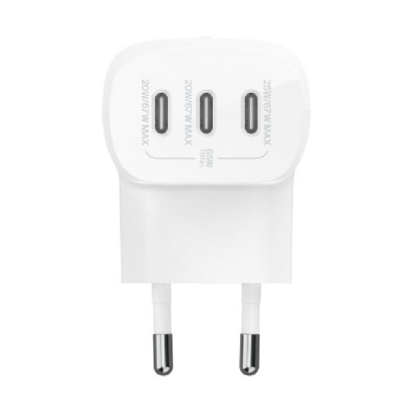 Picture of Belkin 67W Triple USB-C Ports PD Wall Charger with PPS (25W+20W+20W)