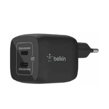 Picture of Belkin BoostCharge PRO Dual 45W USB-C PD GaN Fast Charger with PPS