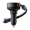 Picture of Baseus Enjoyment Pro Car Charger C + Retractable C & iP Cable 60W