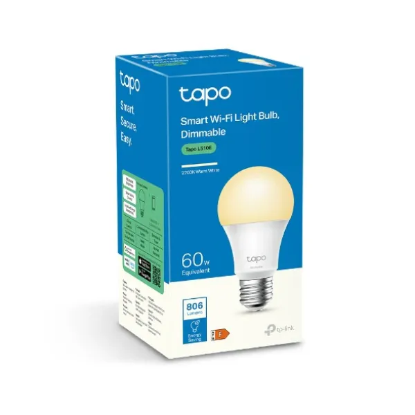 Picture of Tapo TAPO L510E Smart Wi-Fi Light Bulb, Dimmable (1 Pack)